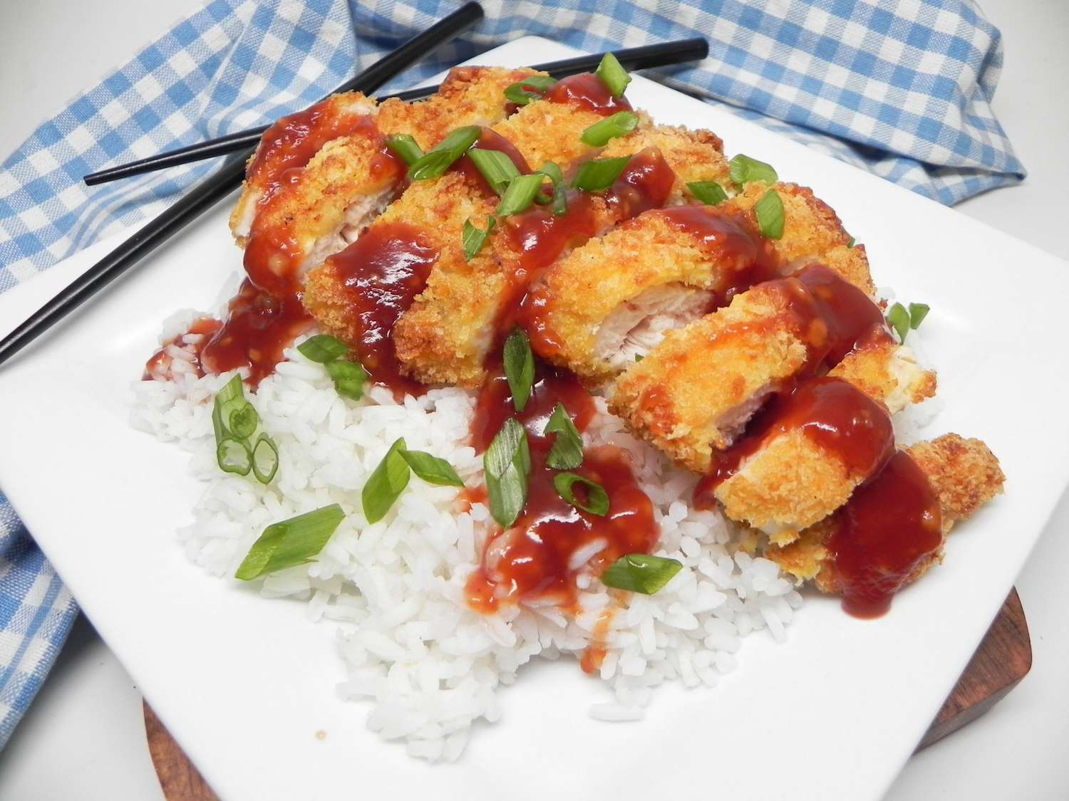 Air fryer chicken katsu meal